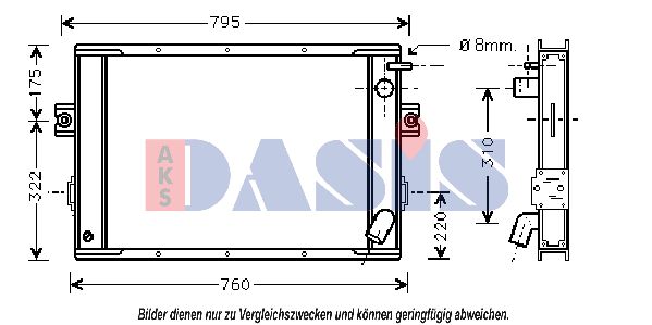 AKS DASIS Jäähdytin,moottorin jäähdytys 400340N